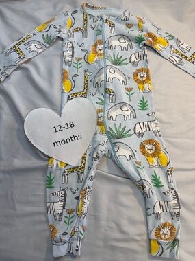 The Children's Place - Safari Animal Gray and Yellow Footie sleeper